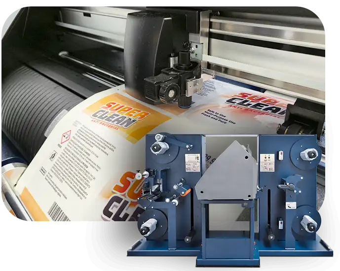 VIRGO compact desktop digital label finishing system by D.P.R. srl – lamination, die cutting, matrix removal, slitting, rewinding