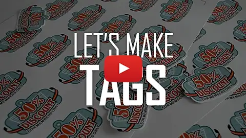 Video tutorial: LET'S MAKE TAGS - Easy tutorial to cut cardboards with our finisher GEMINI